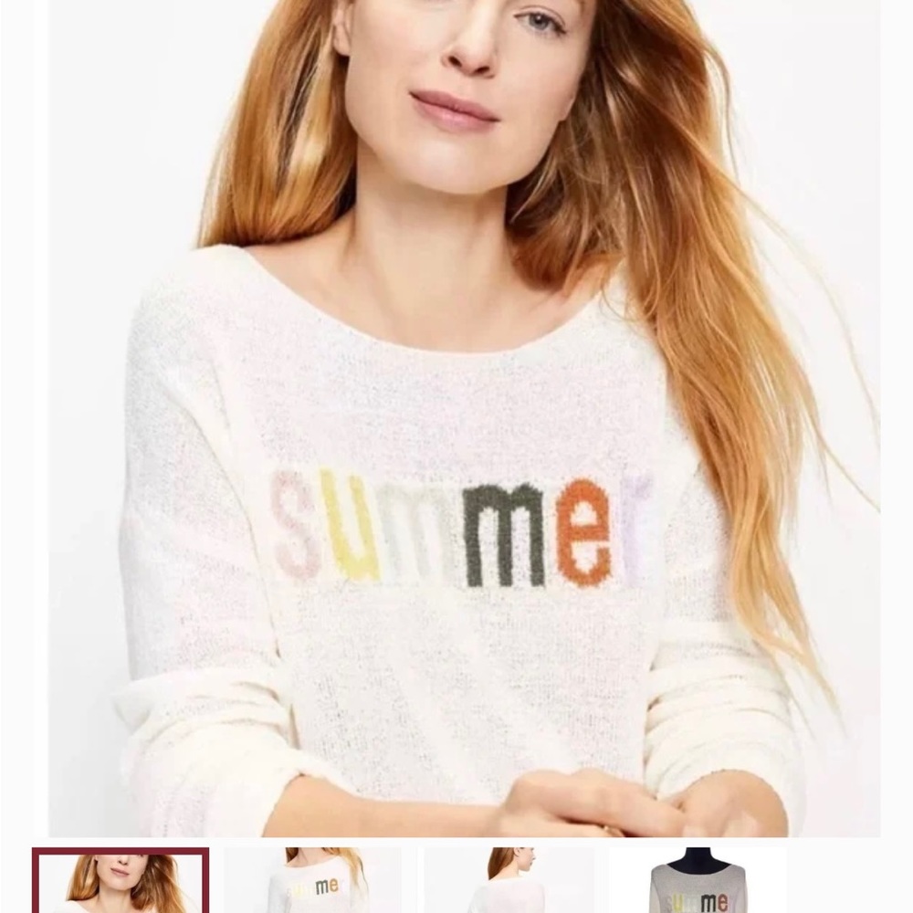 Hold onto summer with this Loft super soft lightweight “Summer” sweater!